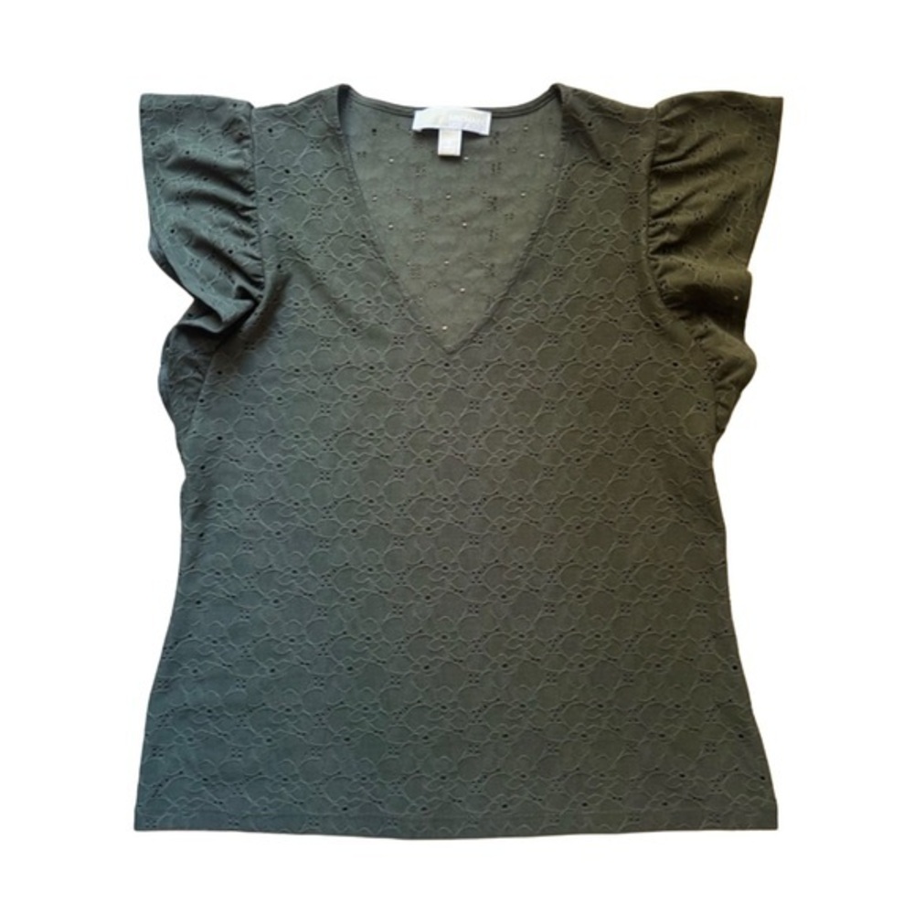 Michael Kors Olive Textured Blouse